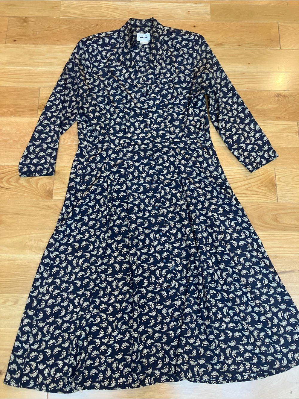 Vintage Leslie Fay button down  Long Sleeve Shirt Dress